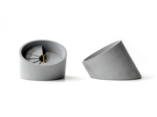 Concrete Table Clock
