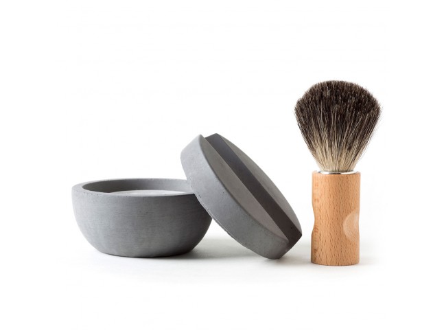 Shaving Kit with Concrete Container