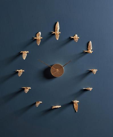 Gold Swallow Clock