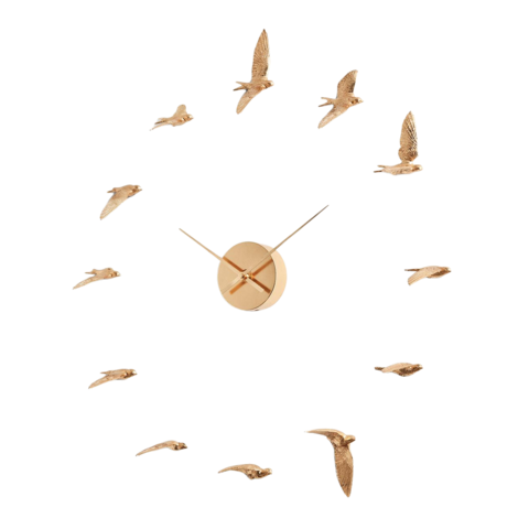 Gold Swallow Clock