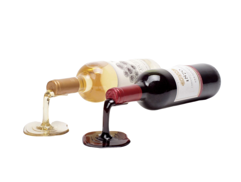 Spilled Wine Bottle Holder Set
