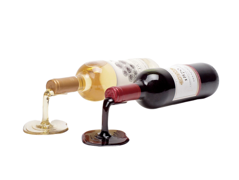 Spilled Wine Bottle Holder Set